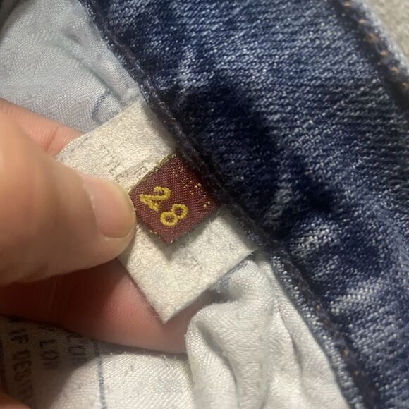 7 For All Mankind Jeans Women's Size 28 Medium Wash Distressed Bootcut 7FAMK - Picture 4 of 13